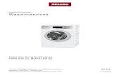 Installationsplan Waschmaschine - Miele · 2020. 1. 14. · Anschluss bauseitig Außengewinde nach DIN 44991 (flachdichtend) Zoll ¾“ ¾“ Anschlussschlauch ½“ mit Verschraubung