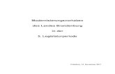 Modernisierungsvorhaben des Landes Brandenburg in der 5 ......Seite 5 von 23 Weitere Aufgaben aus dem Bereich der Personalverwaltung sollen nach weiterer Prüfung in den Bündelungsprozess