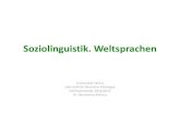 Soziolinguistik. Weltsprachen - Vilniaus ... Die Sprachen der Welt (1) 28.09.2015 Soziolinguistik. Weltsprachen