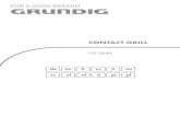 CG 5040 1126 - NUREG GmbH · 2020. 1. 8. · wenden oder vom Kontaktgrill zu entnehmen. Metallgegenstände können einen Kurzschluss verursachen oder zu einem Stromschlag führen
