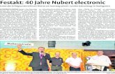 Festakt: 40 Jahre Nubert electronic · 2016. 10. 28. · sein Hobby zum Beruf und gründet die Nubert electronic GmbH in der er auch heute noch als Entwicklungschef für den guten