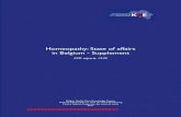 Homeopathy: State of affairs in Belgium - Supplement · Dominique Pestiaux (UCL) Conflict of interest: Norbert Fraeyman (Ugent) lectures on alternative medicine and published his