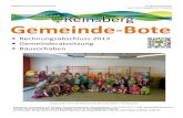 2014 03 Gemeindezeitung April - Reinsberg › media › rein_1396444550.pdfInformationen zu den Wohnbauprojekten findet man unter in der Rubrik Bauen und Wohnen. Baubeginn Neubruck