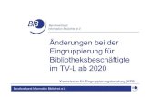 Änderungen bei der Eingruppierung für Bibliotheksbeschäftigte im … · 2020. 4. 3. · 1. Bisherige EGO des TV-L für Bibliotheken (1) Bisherige Struktur der Entgeltordnung (EGO)