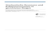 Stochastische Resonanz und Kohärenzresonanz in ...tuprints.ulb.tu-darmstadt.de/2135/1/Werk.pdfStochastische Resonanz und Kohärenzresonanz in gerichteten Ringen Stochastic resonance