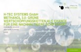 H-TEC SYSTEMS GmbH METHANOL 3.0: GRÜNE ...€¦ · h-tec systems gmbh methanol 3.0: grÜne wertschÖpfungsketten als chance fÜr eine nachhaltigere schifffahrt oldenburg, 22.8.2019