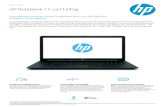HP Notebook 17-ca1124ng · Datenblatt HP Notebook 17-ca1124ng Funktionsumfang Die Multi- Core-Technologie dient zur Verbesserung der Leistung bestimmter Sof t wareprodukte. Die Ver