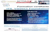 ITIL V3/2011 Foundation - ITE Learningite-learning.com/wp-content/uploads/ITILF2011-2019-1.1.pdf · ITIL V3/2011 Foundation Maîtriser la terminologie utilisée dans ITIL Avoir compris
