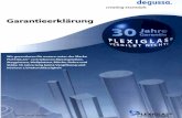 Leeuw Kunststoffe Handels GmbH Garantie.pdf · 2012. 3. 30. · degussa, creating essentials Garantieerklärung Garantie PLEXIGLASO NfcHT! Wir garantieren für unsere unter der Marke