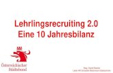 Lehrlingsrecruiting 2.0 Eine 10 Jahresbilanz · 10/2009 - 02/2016 Human Resources Manager Leobersdorfer Maschinenfabrik GmbH 08/2007 - 09/2009 ... Elektrotechnik Kraftfahrzeugtechnik