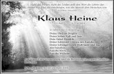 L U Klaus Heine - franken-gedenkt.de · 2018. 4. 24. · Klaus Heine * 7.12.1942 12.4.2018 In liebevoller Erinnerung: Deine Ehefrau Brigitte Deine Söhne Ralf und Jens Dein Enkel