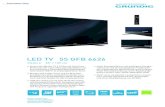LED TV 55 GFB 6626 - Grundig · PDF file 2016. 3. 21. · Product News | Vision LED TV 55 GFB 6626 Vision 6 55" / 139 cm Smart Inter@ctive TV 4.0 Plus mit Dual Core Prozessor, der