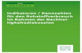 Indikatoren / Kennzahlen für den Rohstoffverbrauch im Rahmen … · 2017. 11. 17. · Felix Müller . Dessau-Roßlau, Januar 2012 . Berichts-Kennblatt . 1. Berichtsnummer UBA FB