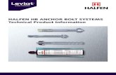 HALFEN HB ANCHOR BOLT SYSTEMS Technical Product … · 2020. 11. 12. · HALFEN HB Anchor Bolt Systems, will remain an integral part of Leviat’s comprehensive brand and product