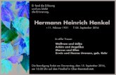 Hermann Heinrich Henkel - vrm-trauer.de€¦ · Hermann Heinrich Henkel H11. Februar 1931 † 05. September 2016 In stiller Trauer: Wolfram und Lidija Achim und Angelika Marcus und