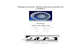 Allgemeine Betriebserlaubnis (ABE) · 2017. 2. 17. · KBA-Nummer 45305 Herstellerzeichen ATS Radtyp und Ausführung 75713 (s.o.) Radgröße 7,5Jx17H2 Einpreßtiefe ET (s.o.) Gießereikennzeichen