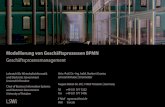 Modellierung von Geschäftsprozessen BPMN · 2020. 9. 14. · Bewertung von BPMN Aufgabenblatt Die GPMUnternehmensberatung wurde von der Carl Orff OHG beauftragt, eine Systemanalyse