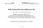 Modulhandbuch - FAU · PDF file 2020. 11. 6. · 6 1 Modulbezeichnung Modul AM: Angewandte Mathematik ECTS 5 2 Lehrveranstaltungen 1. Diskretisierung und numerische Optimierung 2.
