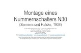 Montage eines Nummernschalters N30 - FERNSPRECHKLASSIKfernsprechklassik.de/pdf_download/Montage_eines... · 2015. 12. 26. · Nummernschalters N30 (Siemens und Halske, 1936) Geschrieben,