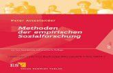 Methoden der empirischen Sozialforschung - ESV · Der vorliegende Band bietet eine fundierte Orientierung über Möglichkeiten und Grenzen der Methoden der empirischen Sozialforschung.