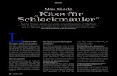 Max Eberle „Käse für Schleckmäuler“ · GRATIS 400-seitige BEA Revue Name / Vorname: Strasse: PLZ / Ort: Telefon-Nr.: Bestellung einsenden an: BEA-Verlag, 5200 Brugg. Lieferung
