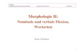 Morphologie II - uni-frankfurt.dekentner/EinfLing/Morpho2.pdf · 2010. 5. 11. · Person, Numerus, Tempus, Modus und Genus Verbi beschrieben: sängest: 2. Ps, Sg, Prät, Konj, Akt
