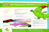 99 Namen Allahs Teil 1 - grünebanane.de · 2013. 11. 1. · 99 Namen Allahs Teil 1 Seite 1 Bastelanleitung V˜el Spaß ˚eim Basteln v.2 Wir beginnen mit Bismillah Lege Dir alle