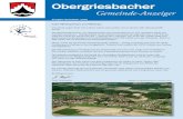 Ausgabe November 2010 - Obergriesbach...Quartal 2011 zugesagt. Am 22.01.2011 findet dafür eine Informationsveranstaltung im Gemeinschaftshaus statt. Wir hoffen auf rege Teilnahme.