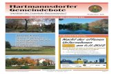 Herbstimpressionen aus unserem Ort - Hartmannsdorf ......Gemeindebote Hartmannsdorf Ausgabe 18. Oktober 2012 Seite 3 Beschluss Nr . 30 / 12 Der Bau- und Umweltausschuss beschließt