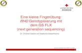 Eine kleine Fingerübung · 2012. 11. 14. · 1 BLOOD CENTER FOR UPPER AUSTRIA Eine kleine Fingerübung: RHD Genotypisierung mit dem GS FLX (next generation sequencing) Dr. Christian