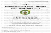 2017 Jahreskonzert und Theater MG Obersteckholz...•GABLONZER PERLEN (Polka), Antonin Borovicka gesponsert von einem Musikanten •SOUND OF EMMENTAL(Marsch), Fritz Rickli anschliessend