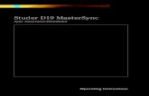Studer D19 MasterSync… · 2015. 3. 31. · Geräte und Systeme von Studer sind allgemein für einen Um-gebungstemperaturbereich (d.h. Temperatur der eintretenden Kühlluft) von