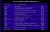 Veranstaltungskalender 2019 · 2020. 2. 1. · 30.05. - 03.06.19 5 Tage im sonnigen Vinschgau 201932 05.06.19 Wir stellen einen Erste-Hilfe-Stick her 201933 20.06. - 23.06.19 MTB