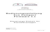 Bedienungsanleitung Eco Compact Firmware 3ammermann-gmbh.de/wp-content/uploads/2016/03/ECO-Compact... · 2016. 4. 12. · Basisinformationen der ECOcompact SBR-Steuereinheit Die Steuerung