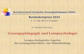 Bundesverband Deutscher Gesangspädagogen (BDG) · 2018. 12. 28. · Gesangspädagogik und Lernpsychologie Bundesverband Deutscher Gesangspädagogen (BDG) Bundeskongress 2014 2.-
