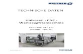 TECHNISCHE DATEN · 2012. 11. 6. · Fabrikat: DECKEL Modell: FP4 NC . KISTNER WERKZEUCMASCHINEN . Die technischen Daten. m NC, NC und 04 NC, FP4NC 560 mm 500 mm 450 (390*) mm 80