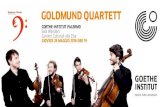 GOLDMUND QUARTETT - Goethe · 2016. 4. 26. · GOLDMUND QUARTETT Ingresso libero Programma Franz Joseph Haydn (1732 – 1809) Quartetto per archi op. 77 n. 1 Alban Berg (1885 –