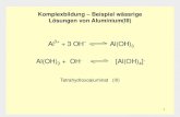 Al(OH)3 -+ OH [Al(OH)4 - uni-hamburg.de · 2018. 10. 26. · Cisplatin: Platin in der Krebstherapie cis-Diammindichloridoplatin(II): [Pt(NH 3) 2 (Cl) 2] Beispiele wichtiger Komplexe