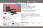 D Sitzliege Medica-151020LG - W. Blaser AG · 2020. 10. 20. · Beinauflage Zusätzliches Fussbrett mit automatischer Längenanpassung Bedienung Kinematik Elektrische Verstellung