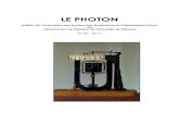 LE PHOTON...1 • EDITORIAL • Roland-Pierre PILLONEL-WYRSCH Pour l’auteur de ces lignes, le Photon 2014 est marqué par le rappel de souvenirs les plus divers. Le premier d’entre