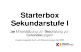 Starterbox Sekundarstufe I - EN-Kreis · 2019. 10. 10. · Erste Schritte plus ist Vorkurs für alle Grundstufenlehrwerke bietet einen ersten Einblick in Themen, Wortschatz, Redemittel