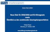 Neue Ziele für 2030/2050 und EU-Klimagesetz sowie ......2020/10/27  · • KOM, Mitteilung „Mehr Ehrgeiz für das Klimaziel Europas bis 2030 ^, 17.09.2020, OM(2020) 562 final mit