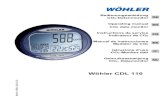 Wöhler CDL 110 - Wöhler Technik GmbH...der -Taste scha lten Sie von P1.0 zu P2.0 etc. und mit der Set-Taste schalten Sie von P1.1 zu P1.2 etc. Mit der ESC-Taste verlassen Sie den