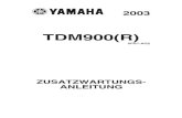 VORWORT - YAMAHA-TDMDie vorliegende Wartungsanleitung wurde von der Yamaha Motor Company, Ltd. für den autorisierten Ya-maha-Händler und seine qualifizierten Mechaniker zusammengestellt.