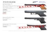PISTOLEN - Bettwiesen Pistolen... PISTOLEN SIG P210 Legend Kal. 9mm Para inkl. Ersatzmagazin 3068.-Beretta 92F OCCASION Kal. 9 mm Para, DA, 15 Schuss Zustand: gut 680.-NP22 Kal. 9mm