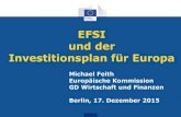 EFSI und der Investitionsplan für Europa · 2016. 1. 20. · EFSI hat im September 2015 die Arbeit aufgenommen, ab 1.1.2016 alle Strukturen verfügbar 4 . EU-Garantie 16 Mrd. EUR*