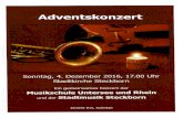 Startseite: Stadtmusik Steckborn · 2016. 11. 27. · Stadtmusik Steckborn Christmas Pop Selection - Arr. Jan van Kraeydonck Dance with Wolfes - Arr. Jay Bocook Cheek to Cheek - Irving