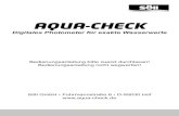 AQUA-CHECK - Bedienungsanleitung Photometeräte-versand.de/media/pdf/9a/99/74... · 2018. 8. 14. · AQUA-CHECK 5 2.1 Bestimmungsgemäße Verwendung Das Photometer AQUA-CHECK dient