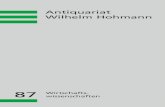 Antiquariat Wilhelm Hohmann - oeconomie.de · 2019. 4. 3. · Besuche nach Vereinbarung Katalog 87 Aprli / Mai 2019 Wirtschaftswissenschaften 1 – 637 Farbige Abbildungen online