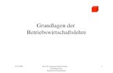 Grundlagen der Betriebswirtschaftslehre - HS Niederrhein...Grundlagen der Betriebswirtschaftslehre! 3! Literatur! • Göpel-Gruner: BWL für Informatiker und Ingenieure. Düsseldorf